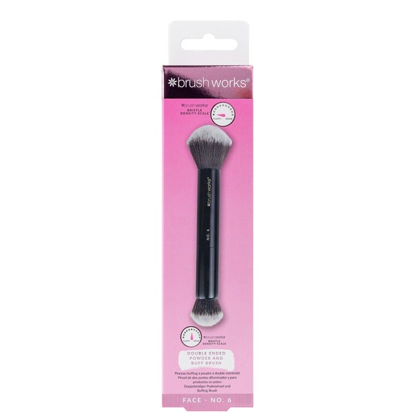 brushworks No. 6 Double Ended Powder and Buff Brush