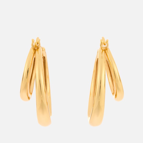 Astrid & Miyu Illusion Dome Gold-Plated Hoop Earrings