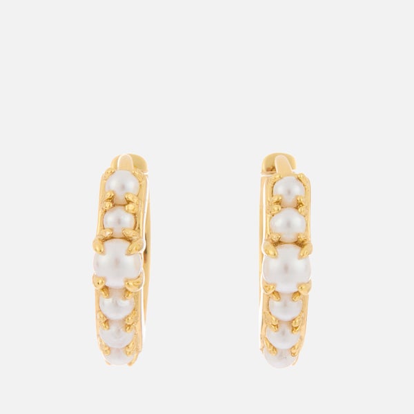 Astrid & Miyu Radiant Gold-Plated Sterling Silver Huggie Earrings
