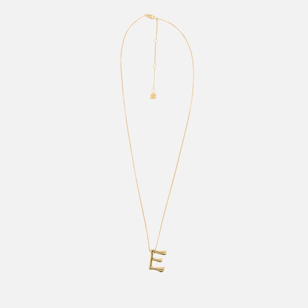 Astrid & Miyu Initial Bold 18K Gold-Plated Necklace