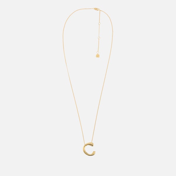 Astrid & Miyu Initial Bold 18K Gold-Plated Necklace