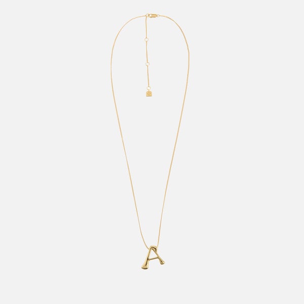 Astrid & Miyu Initial Bold 18K Gold-Plated Necklace