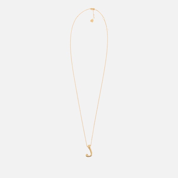 Astrid & Miyu Initial Bold 18K Gold-Plated Necklace