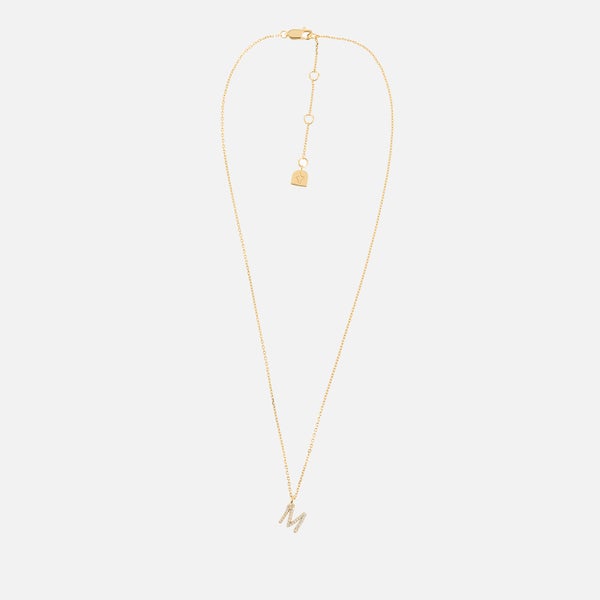Astrid & Miyu Initial Pavé 18K Gold-Plated Necklace
