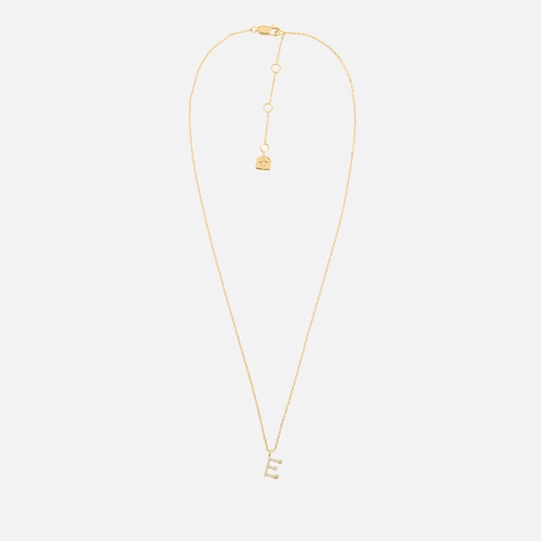 Astrid & Miyu Initial Pavé 18K Gold-Plated Necklace