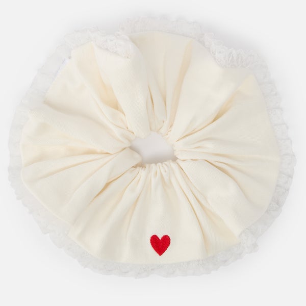 Sister Jane Lucky Cotton-Blend Twill Scrunchie