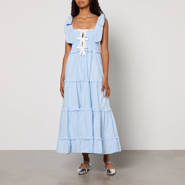 Sister Jane Kansas Striped Cotton-Poplin Midi Dress