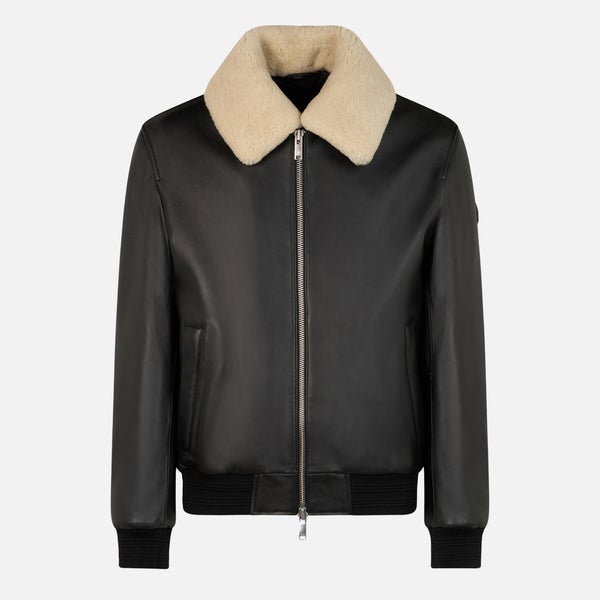 Moose Knuckles Toba Leather Bomber Jacket