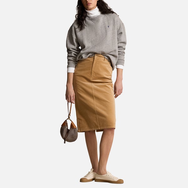 Polo Ralph Lauren Midi Cotton-Corduroy Pencil Skirt