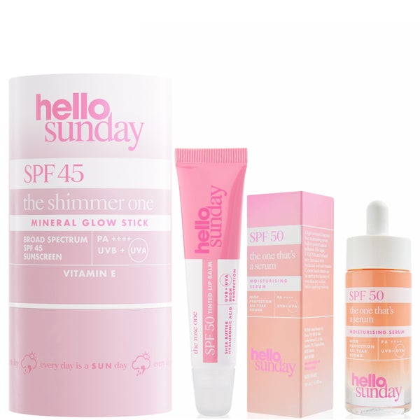 Hello Sunday The Shimmer One, The One That's a Serum and The Rose One Bundle (Worth £55.00)