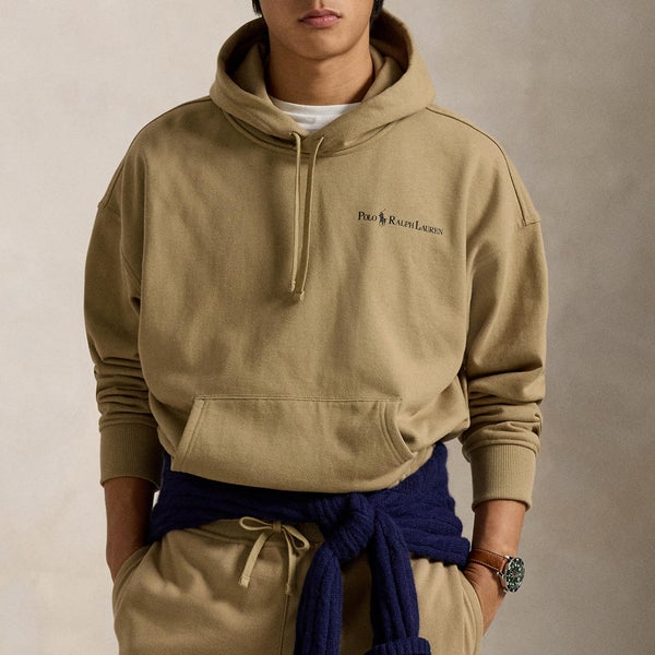Polo Ralph Lauren Men's Printed Logo Heavyweight Fleece Hoodie - Desert Khaki