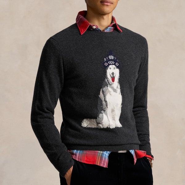 Polo Ralph Lauren Holiday Dog Cashmere Knit Jumper