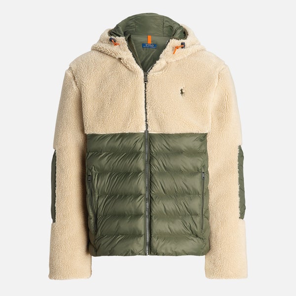 Polo Ralph Lauren Men's Hi Pile Terra Insulated Bomber Jacket - Company Olive/Spring Beige