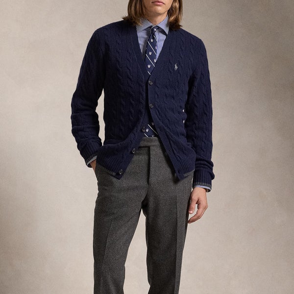 Polo Ralph Lauren Cable-Knit Cotton V-Neck Cardigan