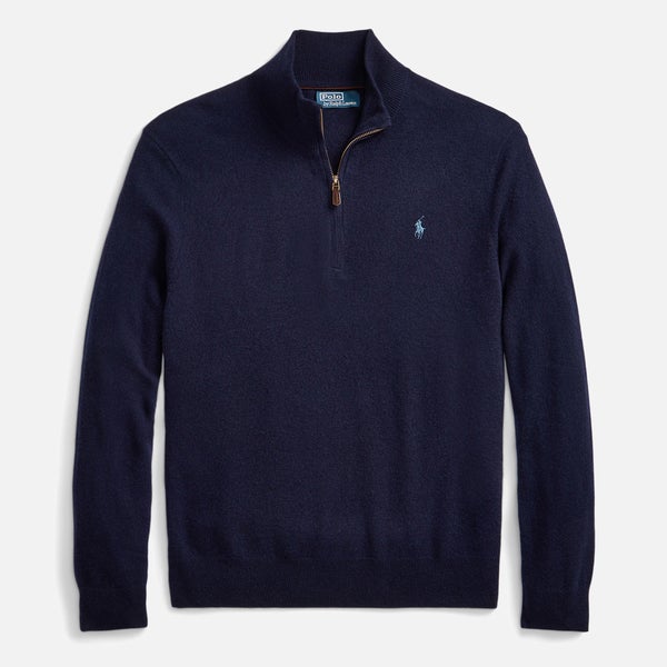 Polo Ralph Lauren Men's Merino Half Zip Jumper - Hunter Navy