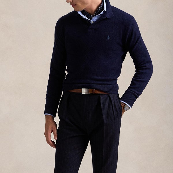 Polo Ralph Lauren Wool Cashmere-Blend Jersey Jumper - Hunter Navy