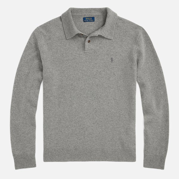 Polo Ralph Lauren Wool Cashmere Jersey Jumper - Fawn Grey Heather