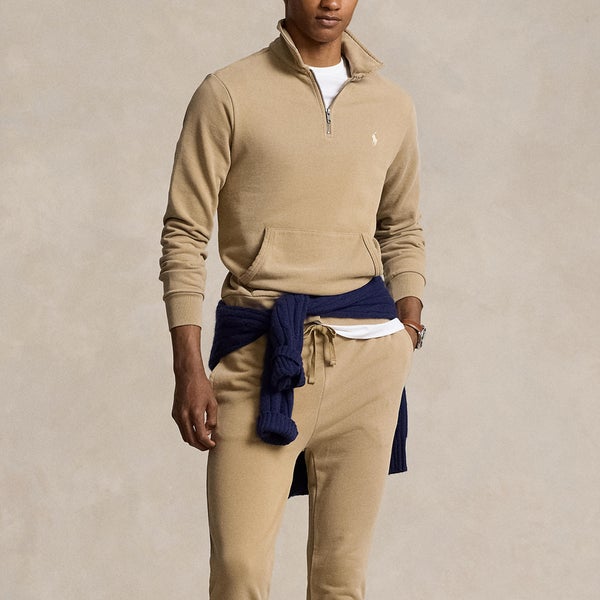 Polo Ralph Lauren Men's Loopback Terry Half Zip Sweatshirt - Desert Khaki