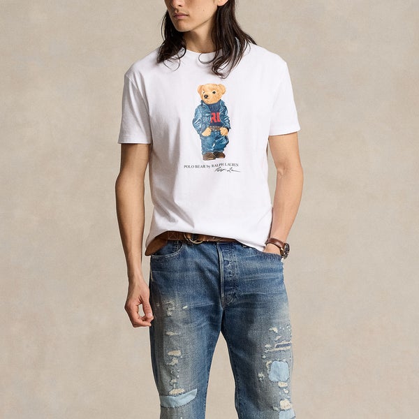 Polo Ralph Lauren Men's Classic Denim Bear T-Shirt - White/Denim Bear