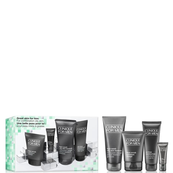 Clinique For Men Skincare Gift Set: Oily Skin Types