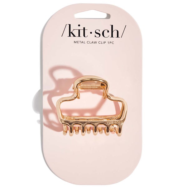 Kitsch Metal Medium Open Shape Puffy Claw Clip - Gold