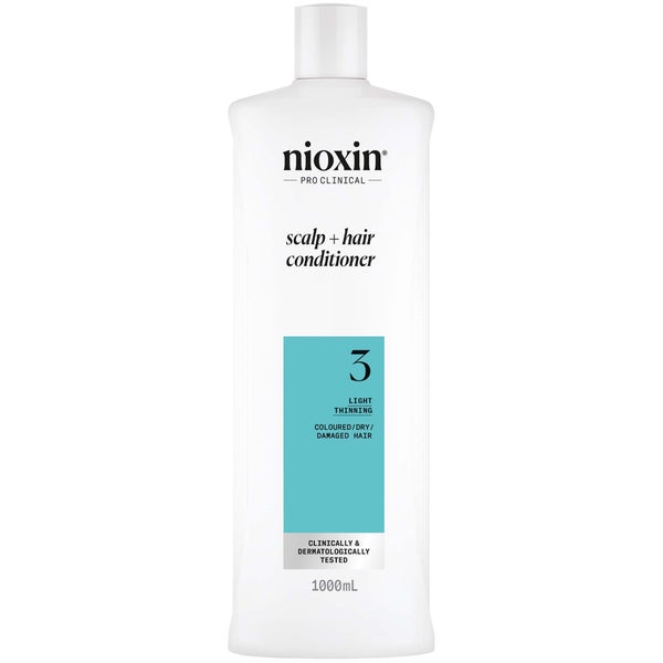 NIOXIN Scalp and Hair Thickening System 3 Conditioner for Coloured Dry and Damaged Hair with Light Thinning 1L