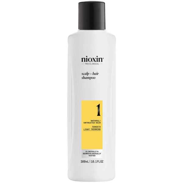 NIOXIN Scalp and Hair Thickening System 1 Shampoo for Natural Hair with Light Thinning 300ml