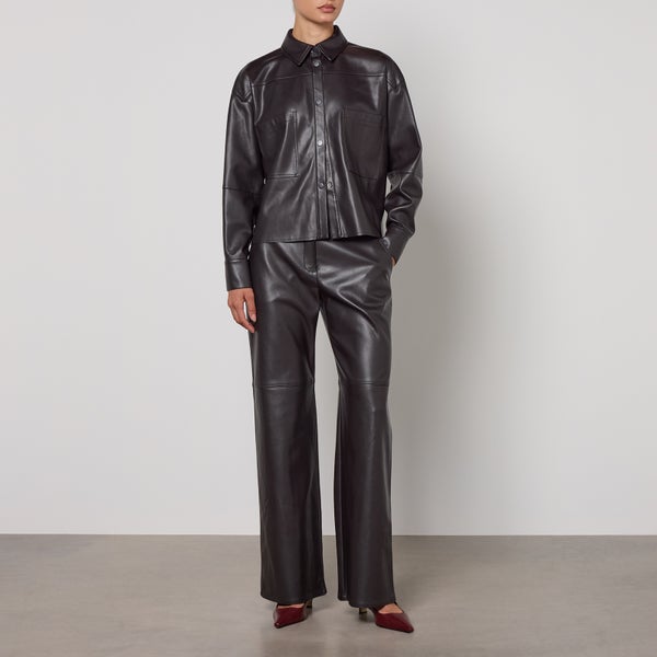 MAX&Co. Glossy Jersey Faux Leather Trousers