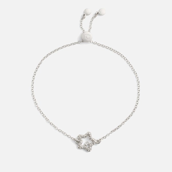 Coach Signature Pavé Silver-Tone Bracelet