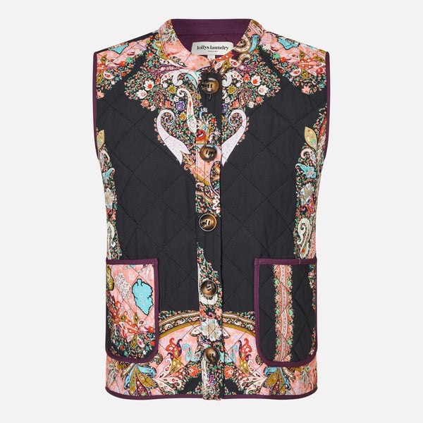 Lollys Laundry Cairo Floral Quilted Cotton Vest