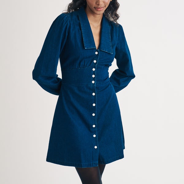Nobody's Child Ls Daisy Denim Mini Dress