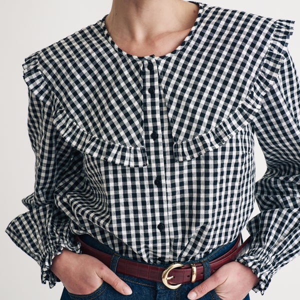 Nobody's Child Jennifer Cotton Seersucker Blouse