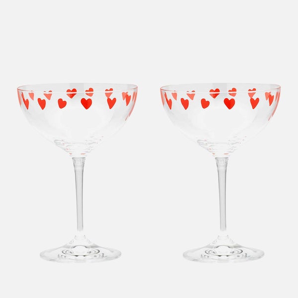 Anna + Nina Classic Love Champagne Glass Set of 2