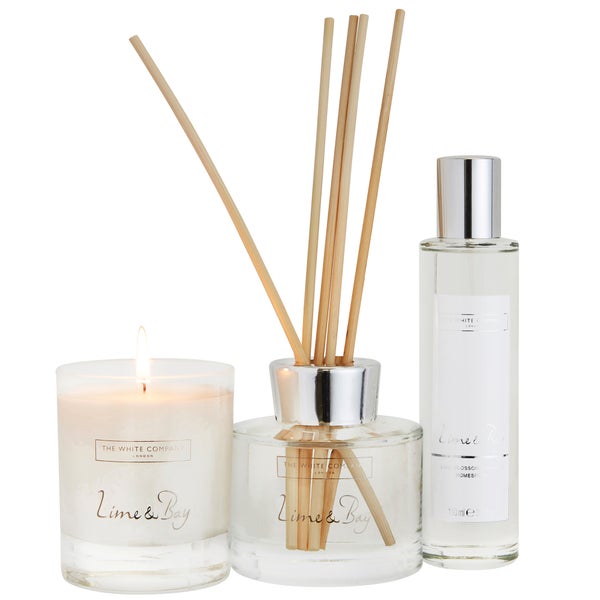 The White Company Lime & Bay Large Home Scenting Set