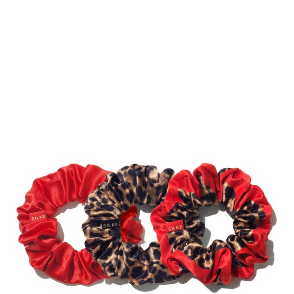 SILKE London Hair Scrunchies - Leopard Red