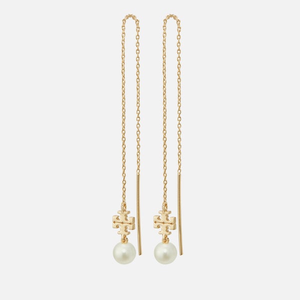 Tory Burch Women's Kira Pearl Threader Earrings - Gold