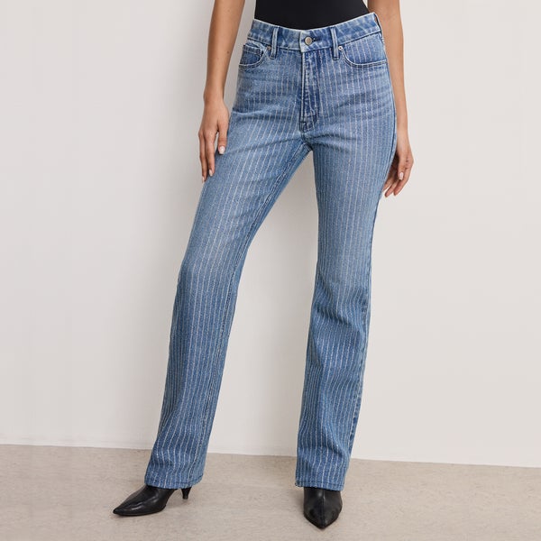 Good American Good Icon Rhinestone Denim Jean