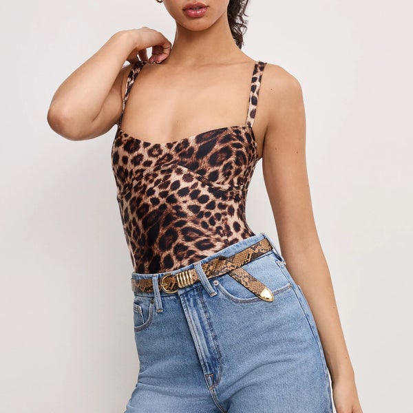 Good American Sweetheart Nylon-Blend Scuba Tank Bodysuit