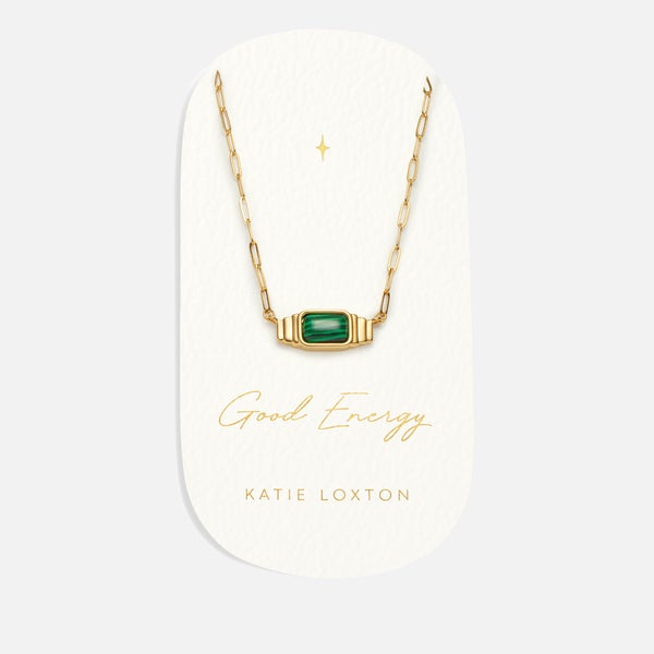 Katie Loxton Malachite Gold-Plated Necklace