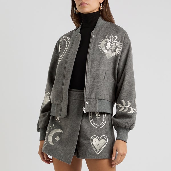 Never Fully Dressed Midnight Romance Brushed Bomber Jacket