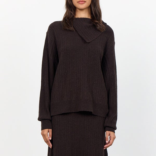 Leveté Room Rib-Knit Wool-Blend Jade Jumper