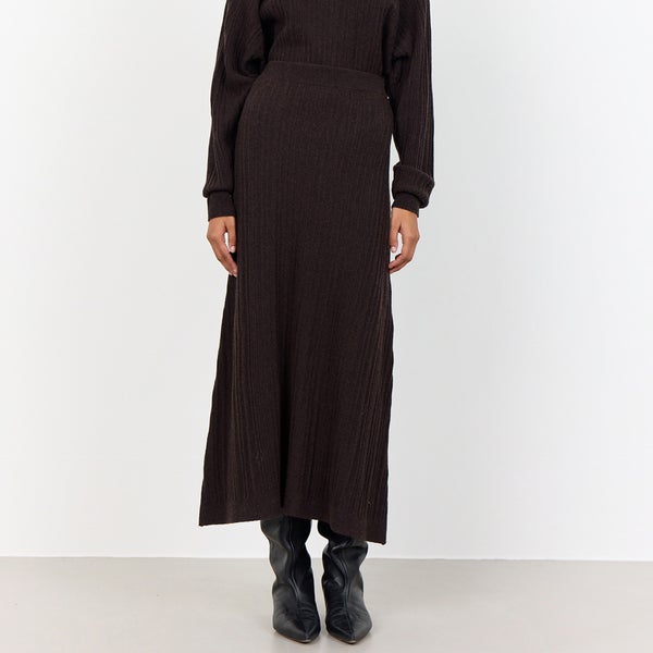 Leveté Room Jade Ribbed Wool-Blend Knit Skirt