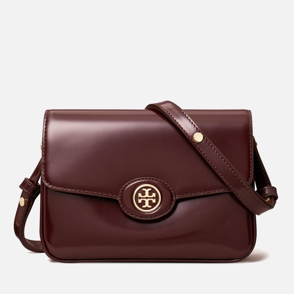 Tory Burch Robinson Spazzolato Convertible Leather Shoulder Bag