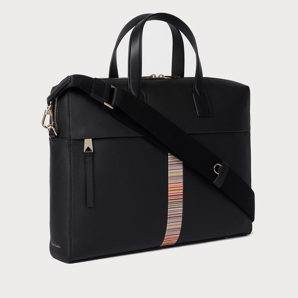 Paul Smith Signature Stripe 'Folio' Leather Briefcase
