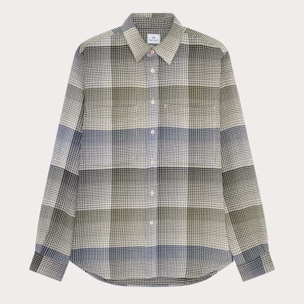 PS Paul Smith Checked Oxford Cotton Casual Fit Shirt