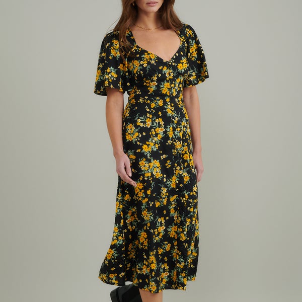 Nobody's Child Kimberly Floral-Print Crepe Midi Dress