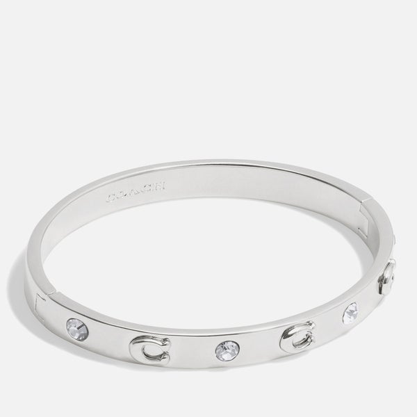 Coach C Silver-Tone Bangle Bracelet