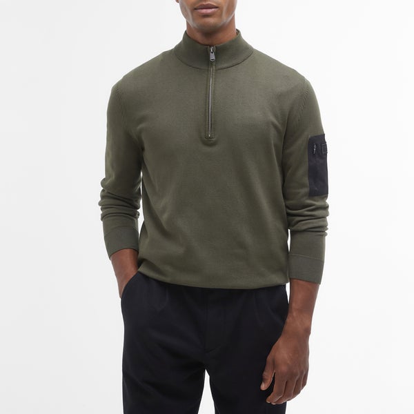 Barbour International Blades Cotton Half Zip Knit Jumper