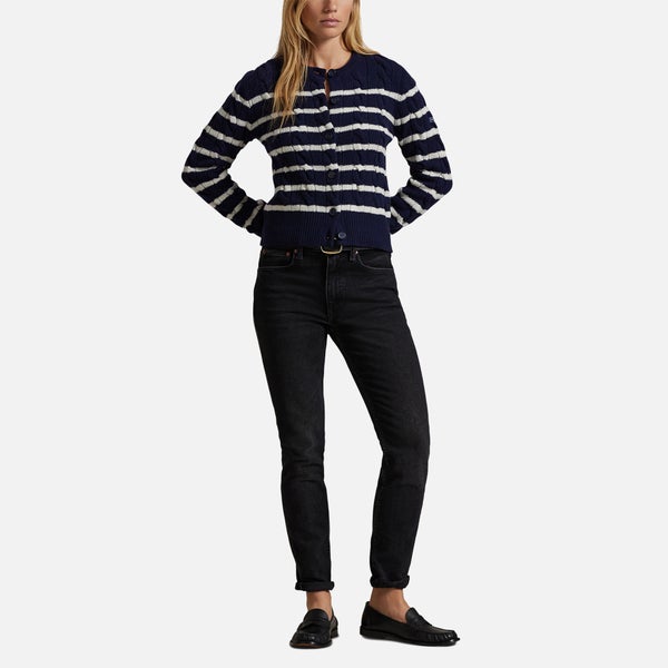 Polo Ralph Lauren Striped Cable-Knit Cardigan