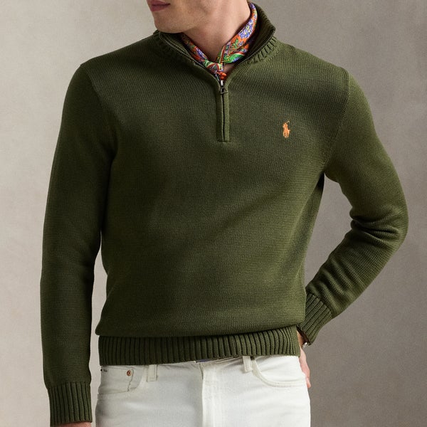 Polo Ralph Lauren Half Zip Cotton Knit Jumper